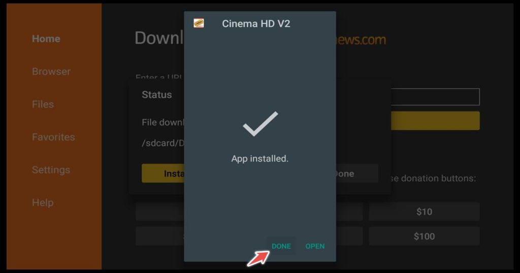 cinemahd installed