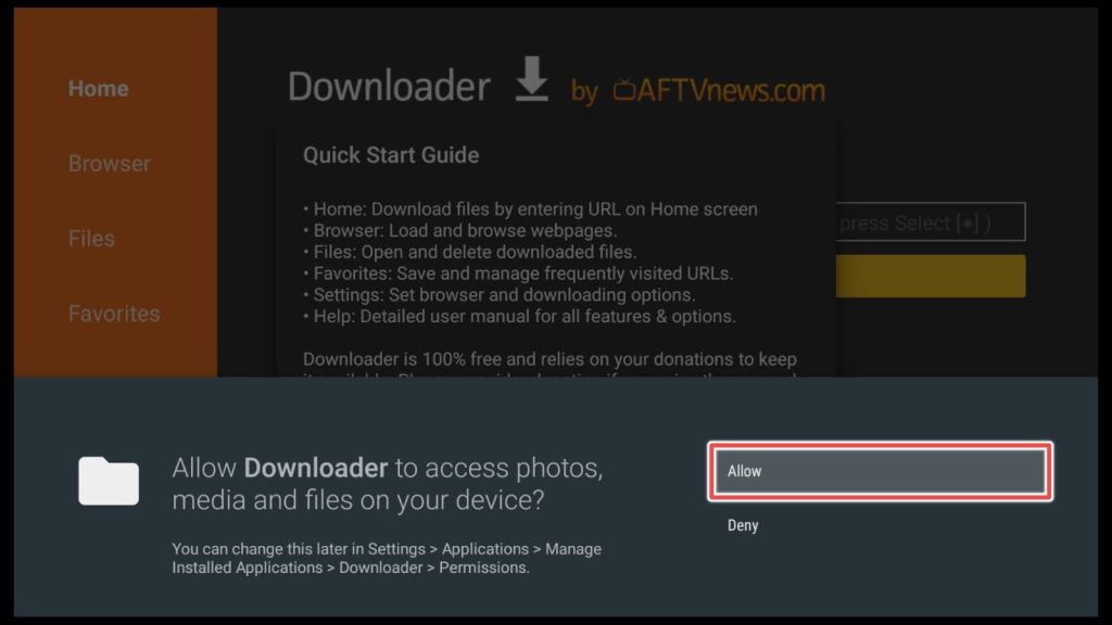 allow downloader-access media