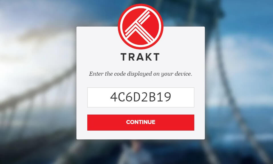 code in trakt tv from filmplus