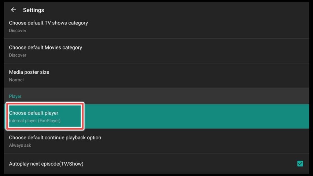How to choose an external player for FilmPlus apk