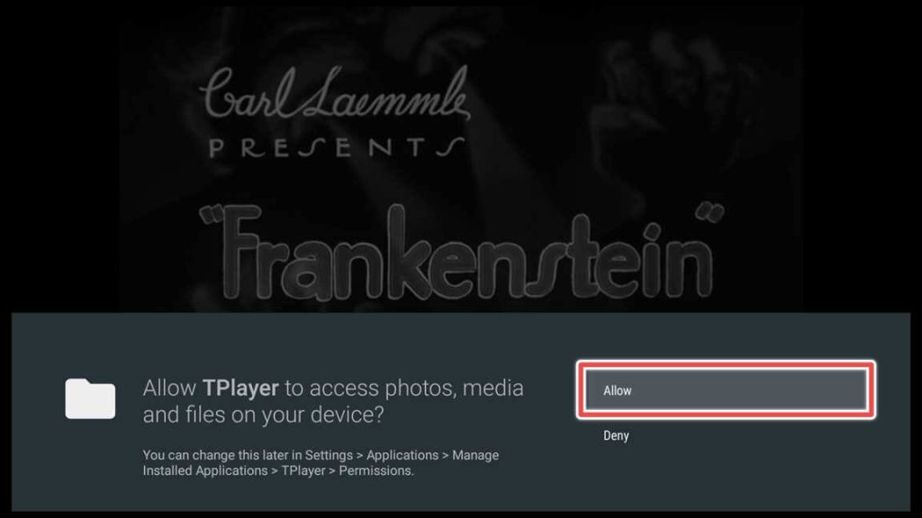 confirm tplayer access to media files