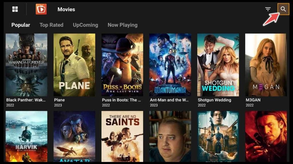 search for a movie in teatv