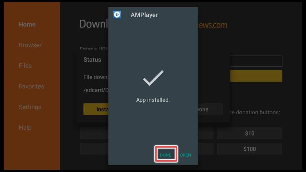 how to get amplayer on firestick