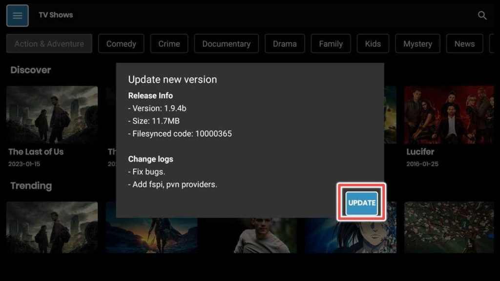 how to update nova tv apk on firestick