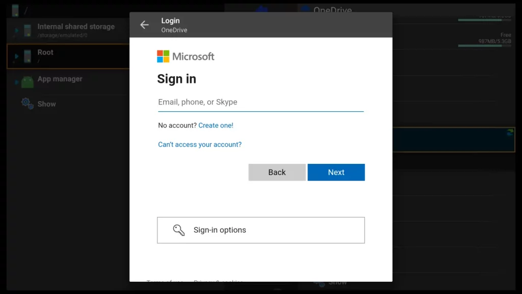 sign in on your Microsoft account