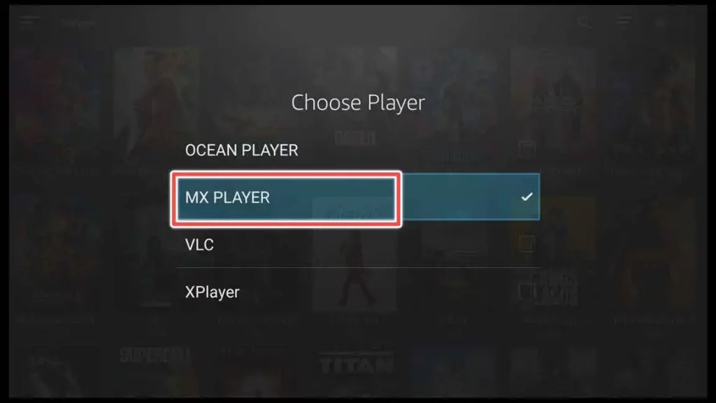 mx player as default player for ocean streamz