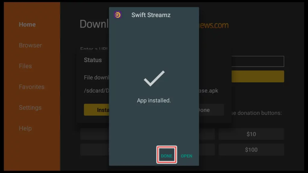 swift streamz is installed