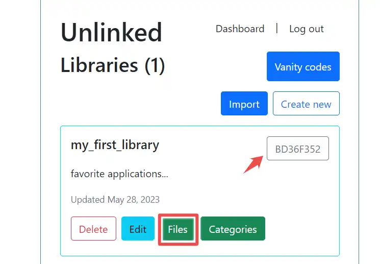 adding apps to unlinked library