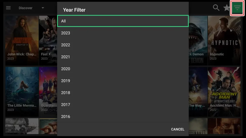 filter movies by year