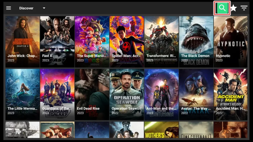 search for a movie in flixoid