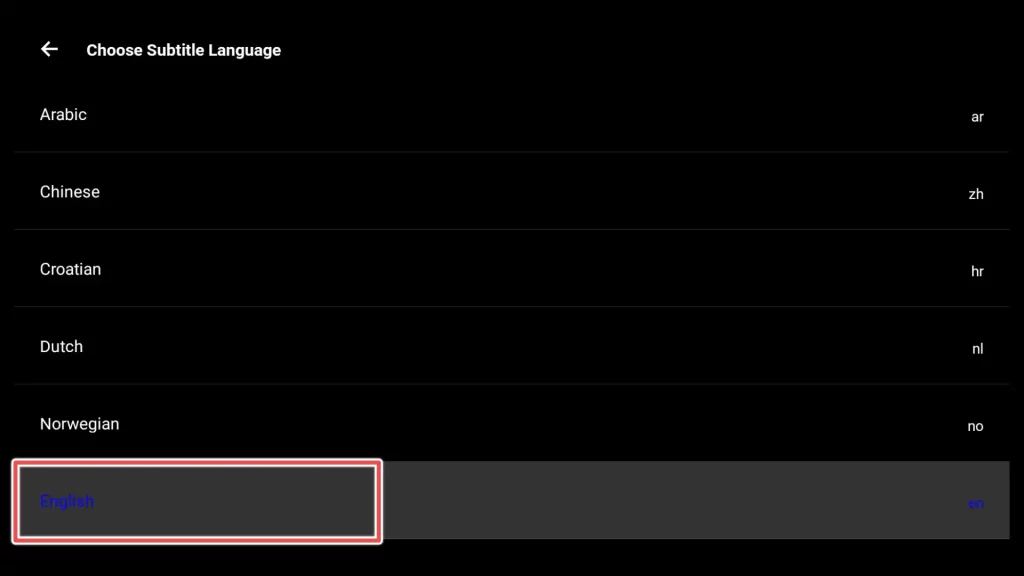 choose subtitle language on hdo box