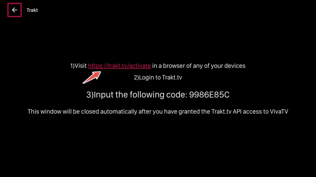 trakt.tv code