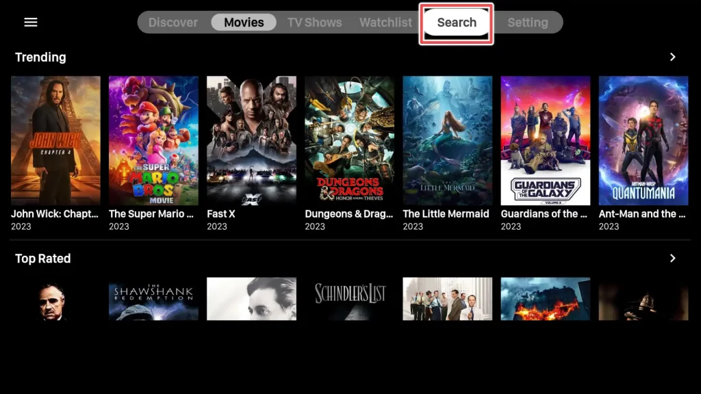 search for a movie on viva tv