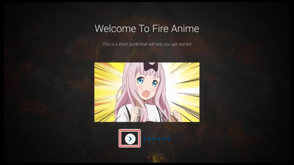 welcome to fireanime screen