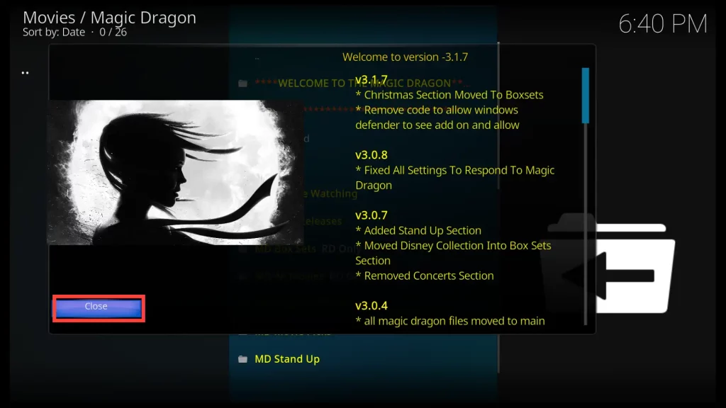 the magic dragon addon