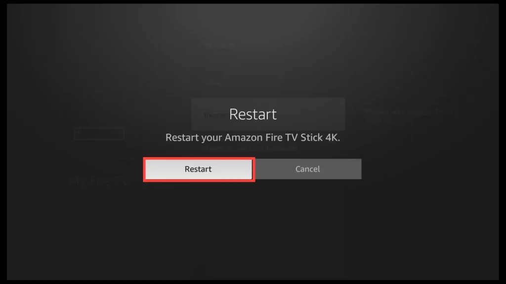 restart fire tv stick