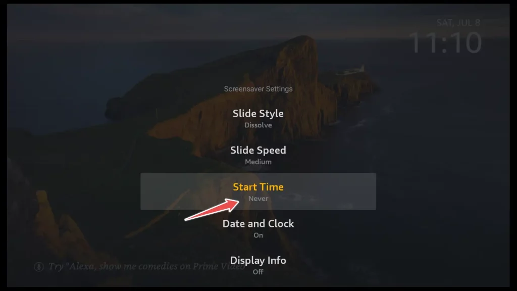 screensaver on firestick is disabled
