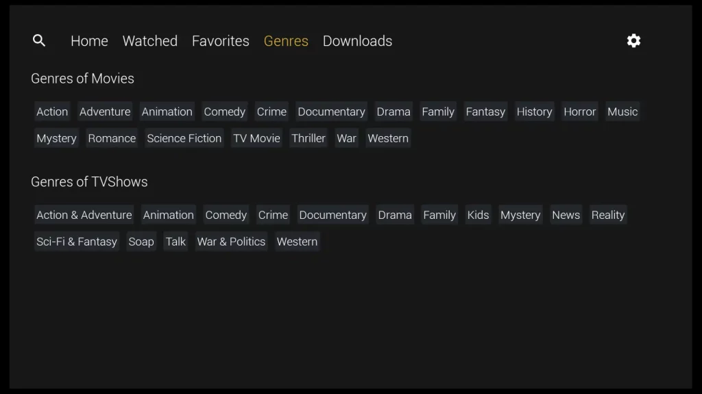 cucotv movies and tv shows genres