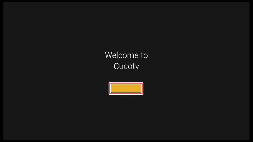 cucotv welcome screen