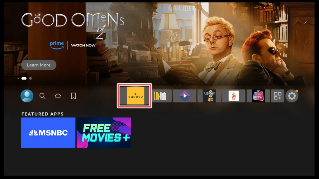 cucotv on main screen on your firestick