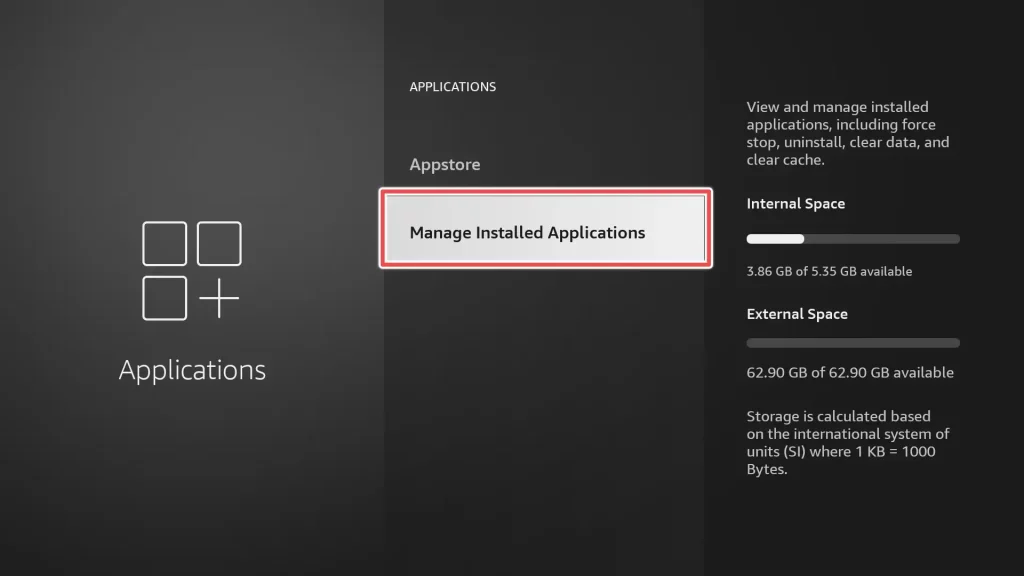 manage installed applications