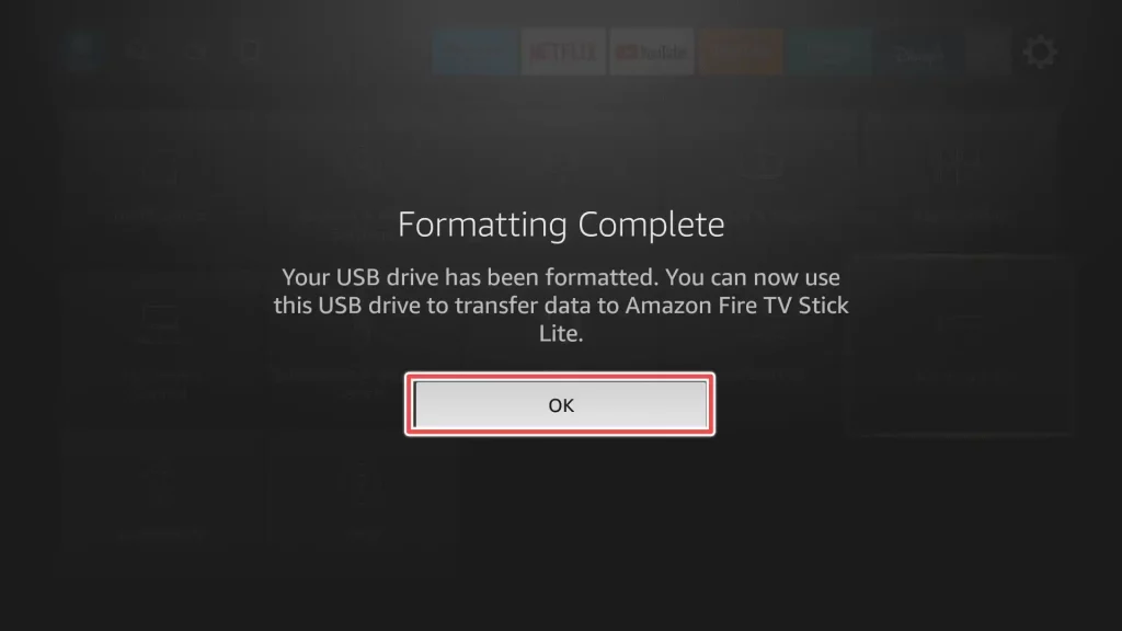 formatting of usb drive on firestick