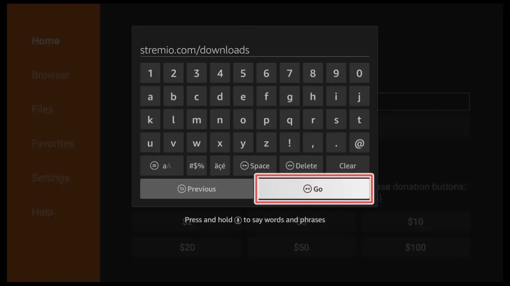 downloader url for stremio