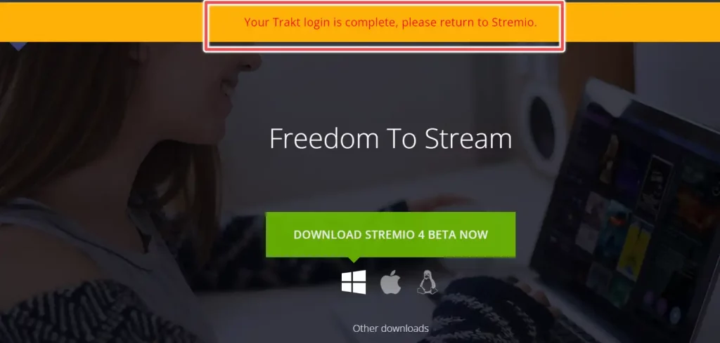 stremio is integrated with trakt tv