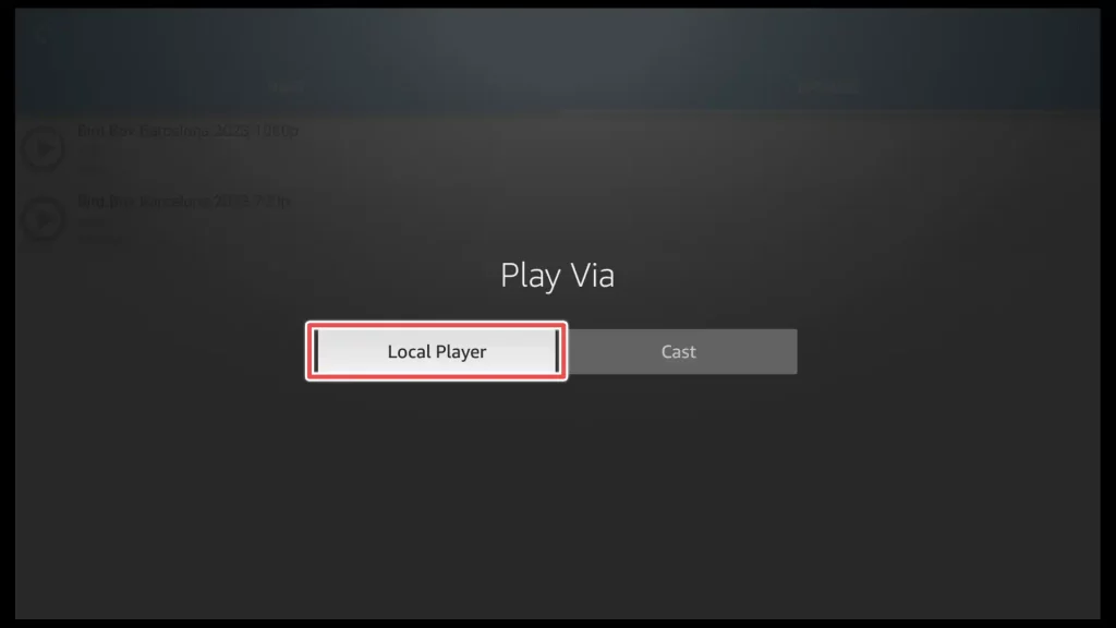 play via local player on newest movies hd