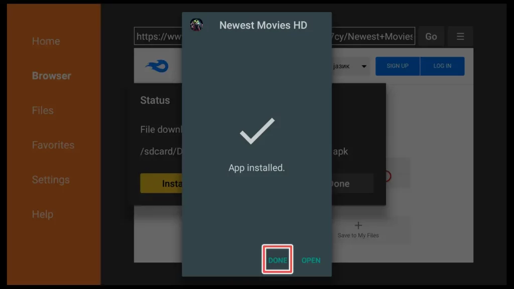newest movies hd is installed