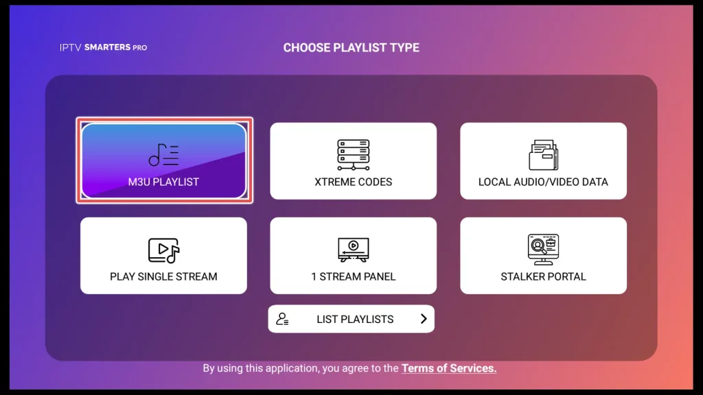 adding playlists to iptv smarters pro