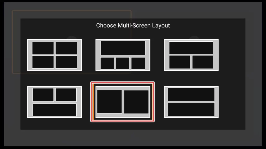 choose multi-screen layout