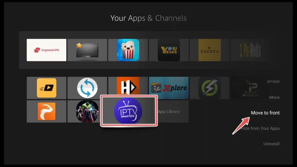 add iptv smarters pro to home screen