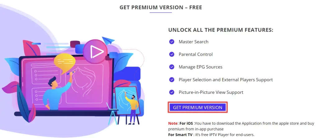 subscribe to premium version of iptv smarters pro for free